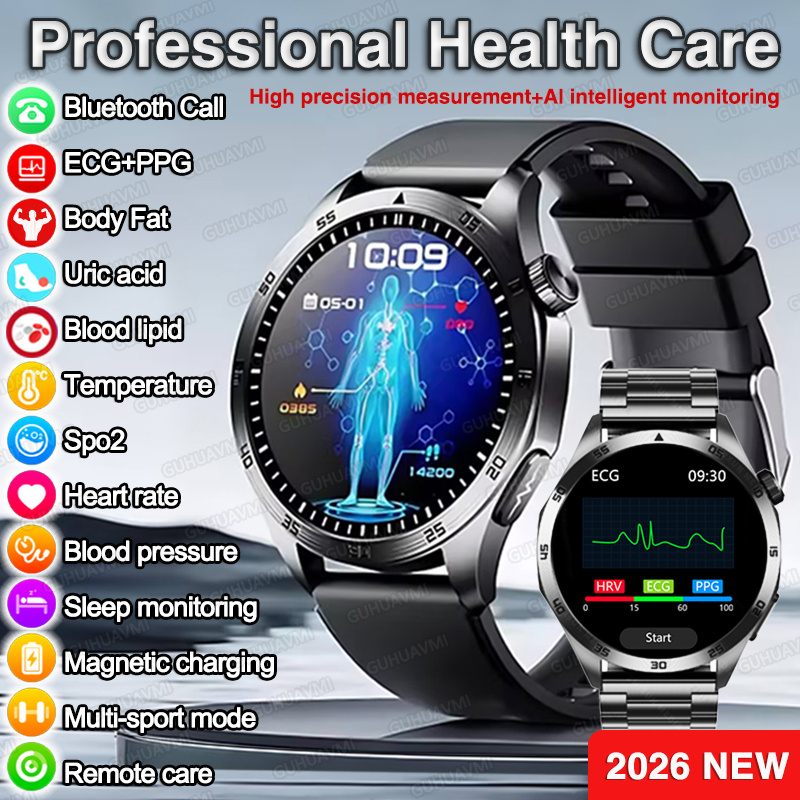 Smartwatch Professional Watches For Men - Jam Tangan Pintar EKG+PPG Baru 2026