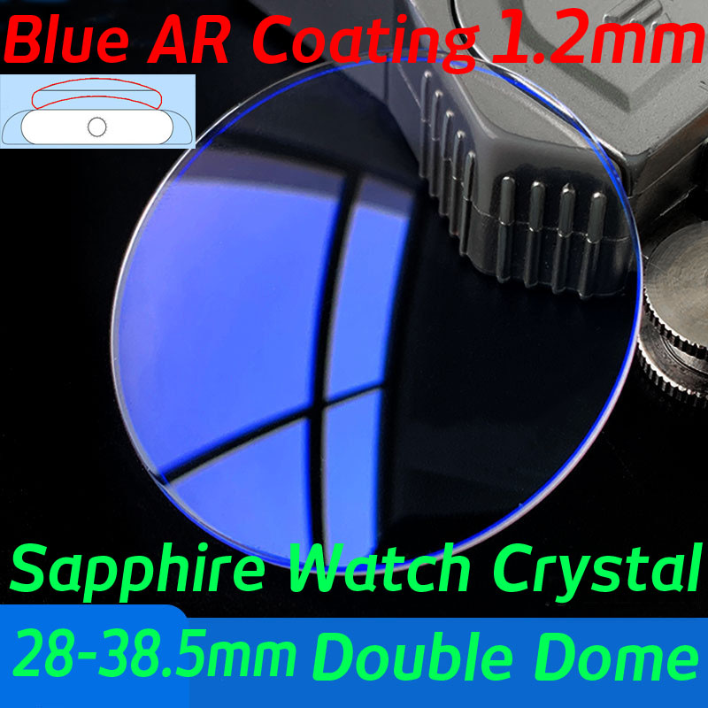 Watch Crystal Replacement - Lapisan AR biru safir 1.2mm jam