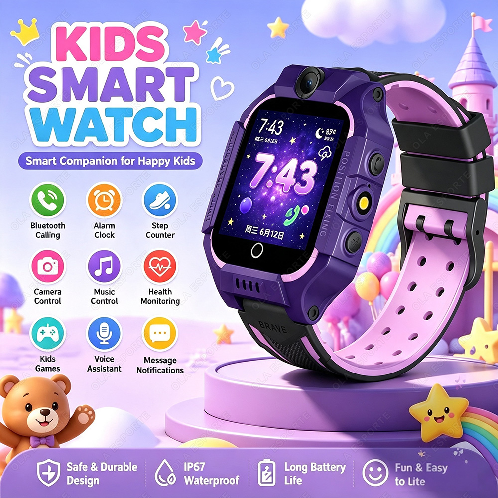 Smartwatch Watches For Kid Boy With Alarm - Jam Tangan Pintar Anak 2G Baru