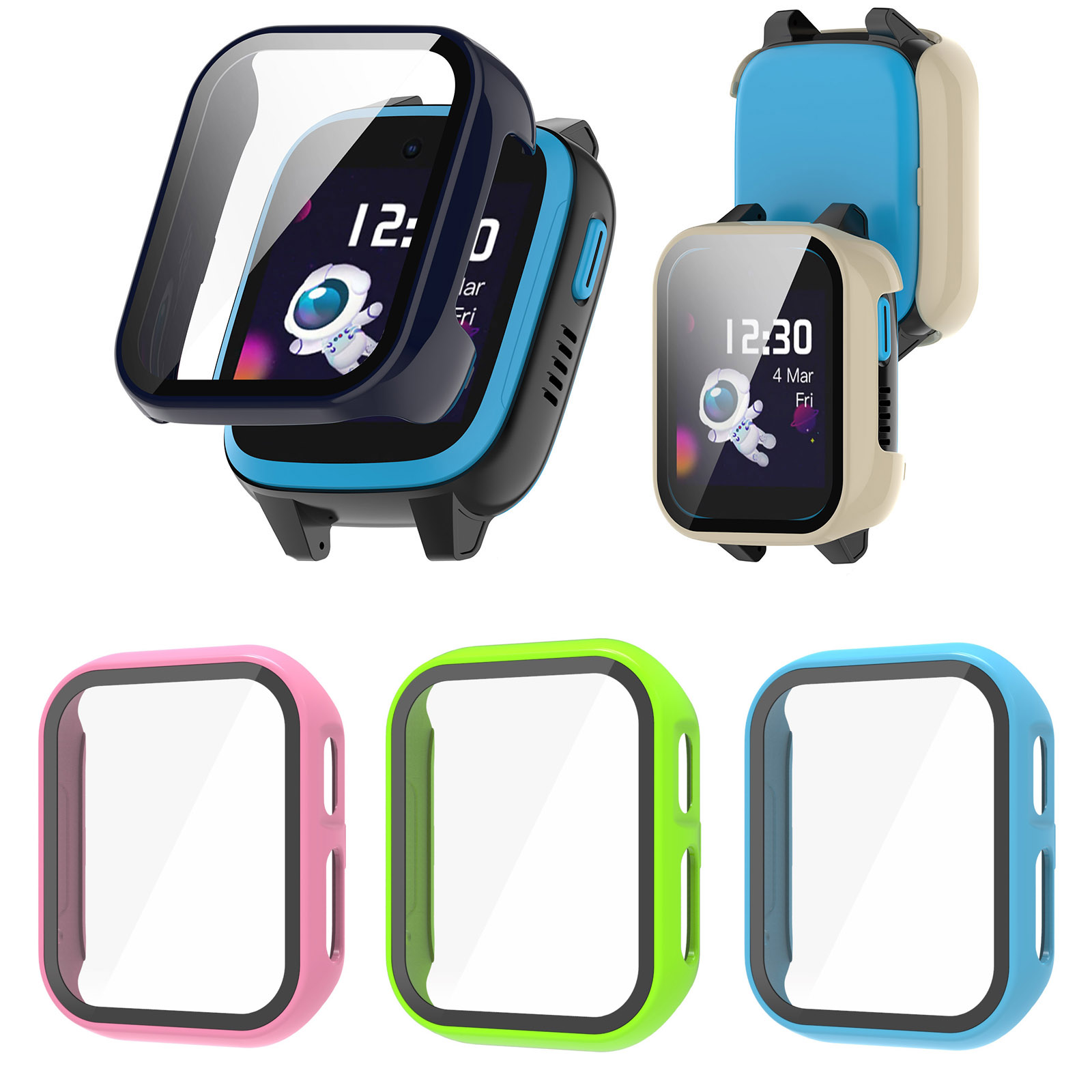 Smartwatch Watches For Children - Casing Film pelindung layar kaca cangkang