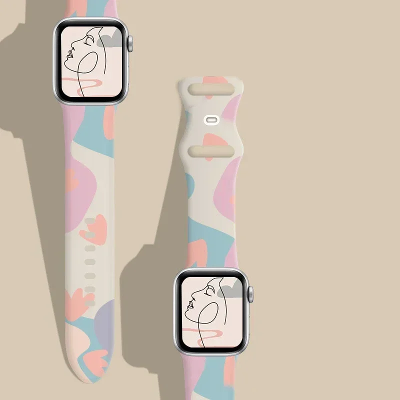 Smartwatch Iphone Watches For Women - Tali Silikon Cetak untuk Tali Jam
