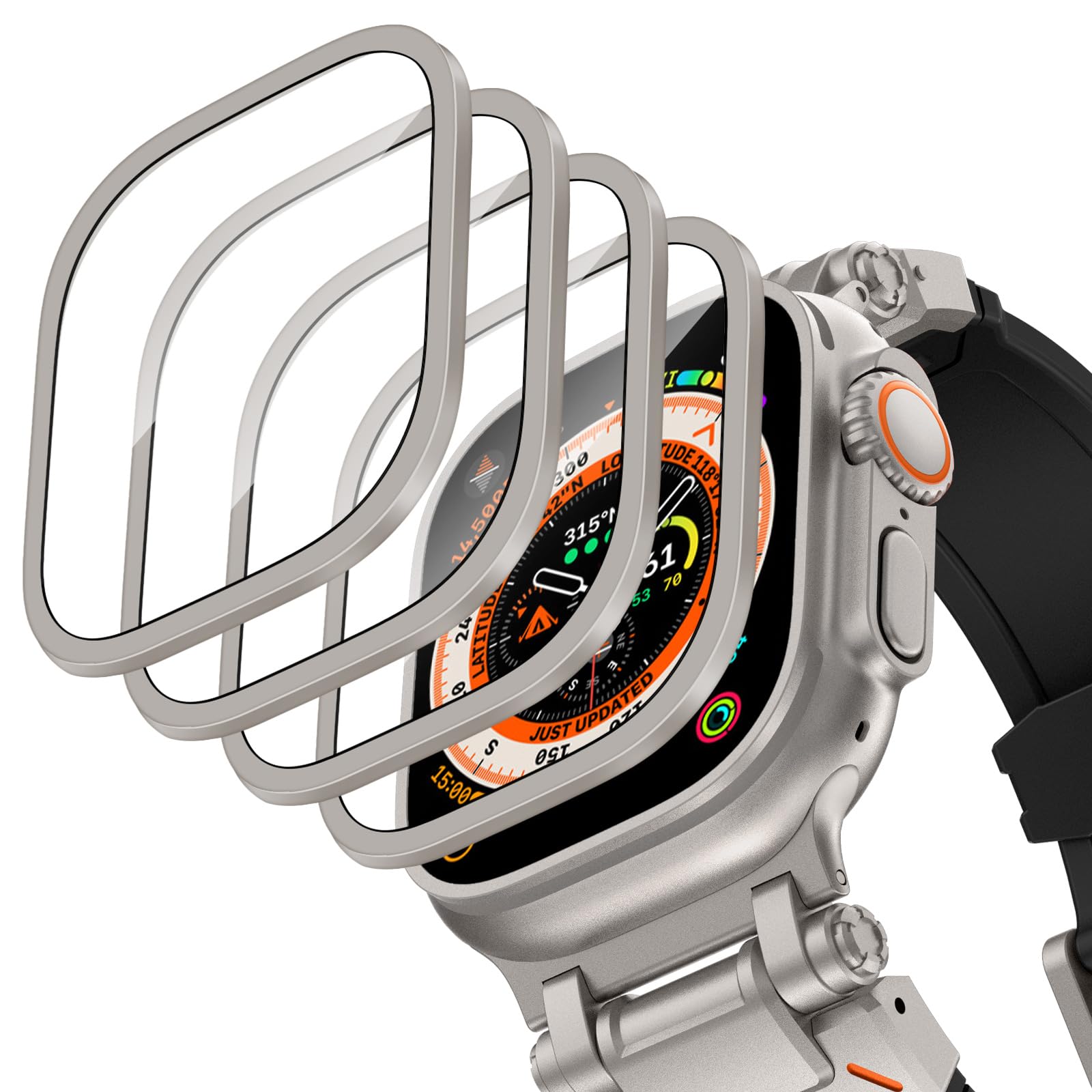 Smartwatch Watches Gift For Women - Casing Aloi Aluminium + Kaca Tempered