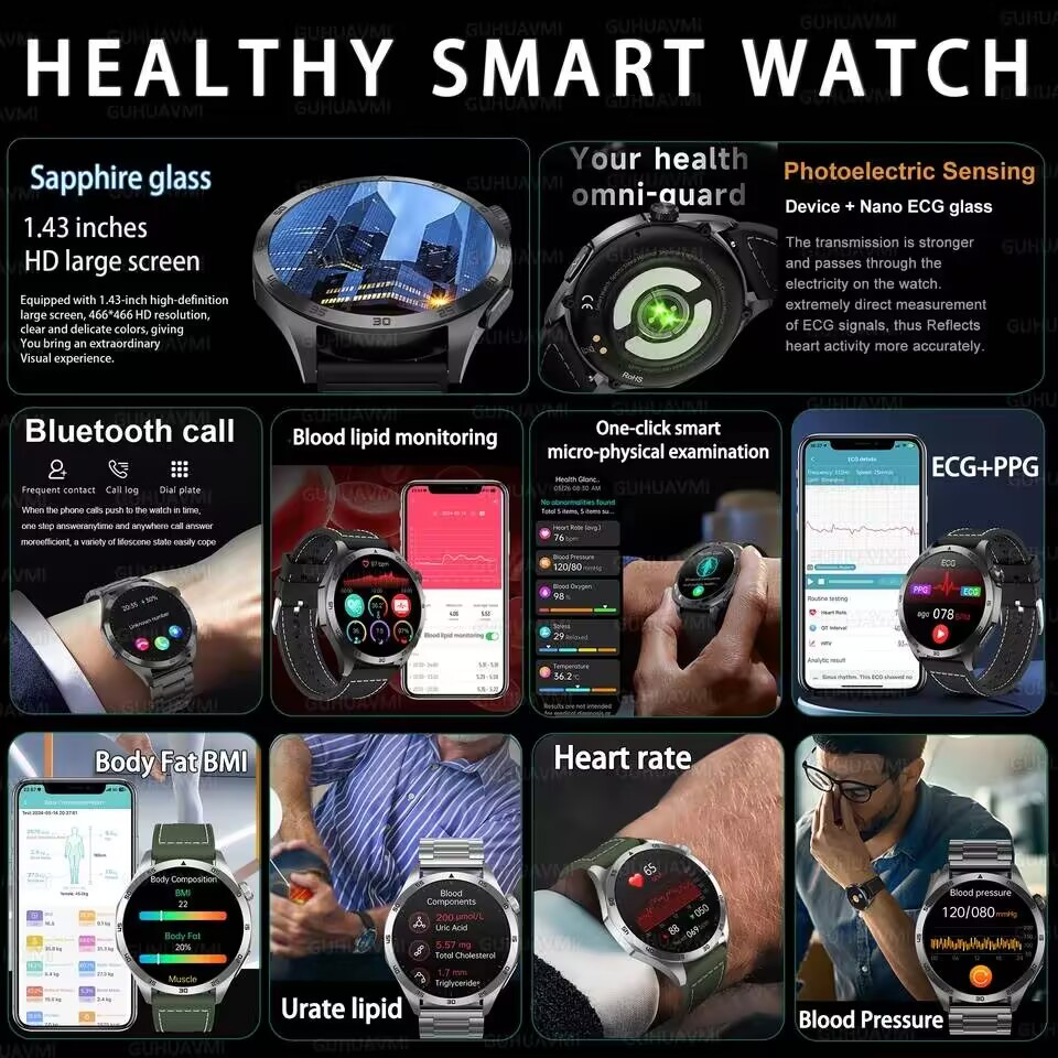 Jam Tangan Pintar EKG+PPG Baru - Smartwatch Professional Watches For Men ulasan dan harga