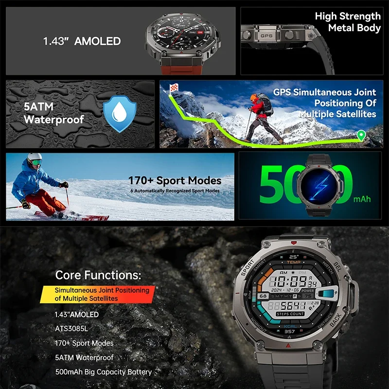 Jam Tangan Pintar Militer DM58 - Smartwatch Professional Watches For Men ulasan dan harga