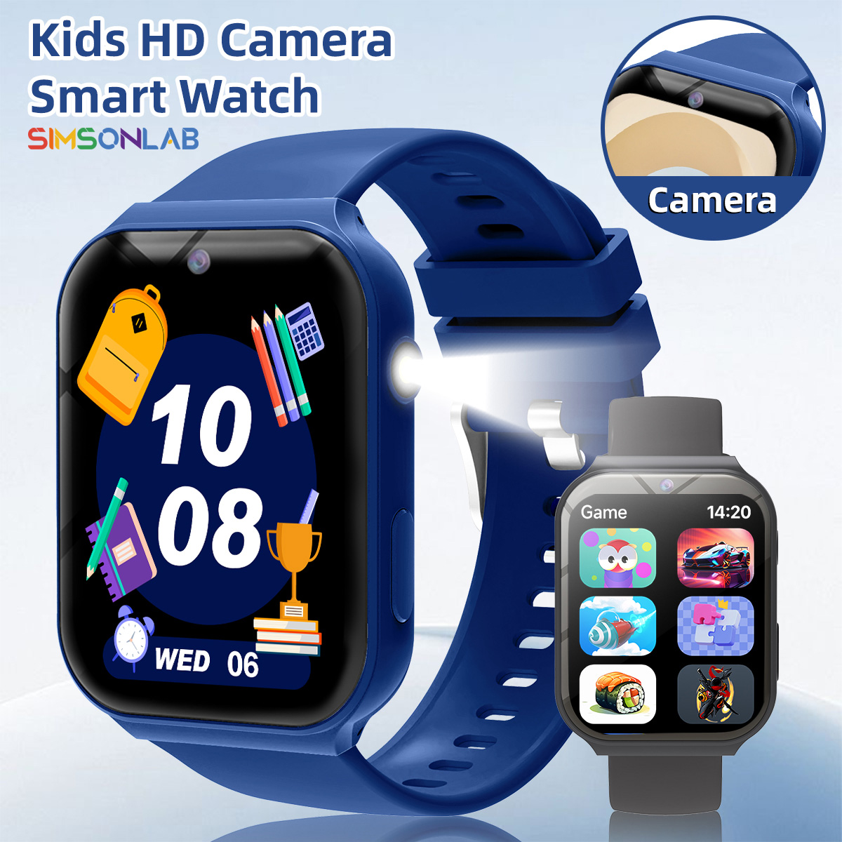Jam Tangan Pintar Anak HD Kame - Smartwatch Watches Gift For Boys ulasan dan harga