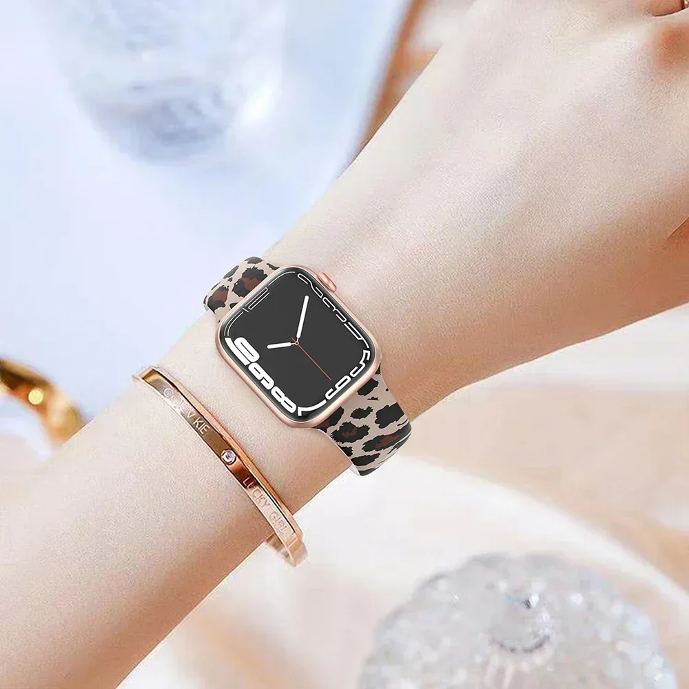 Tali Silikon Cetak untuk Tali  - Smartwatch Iphone Watches For Women ulasan dan harga