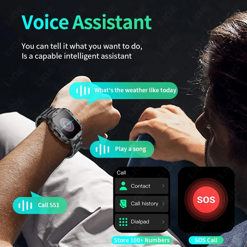 LIGE Jam Tangan Pintar Olahrag - Smartwatch Watches Gift For Women ulasan dan harga