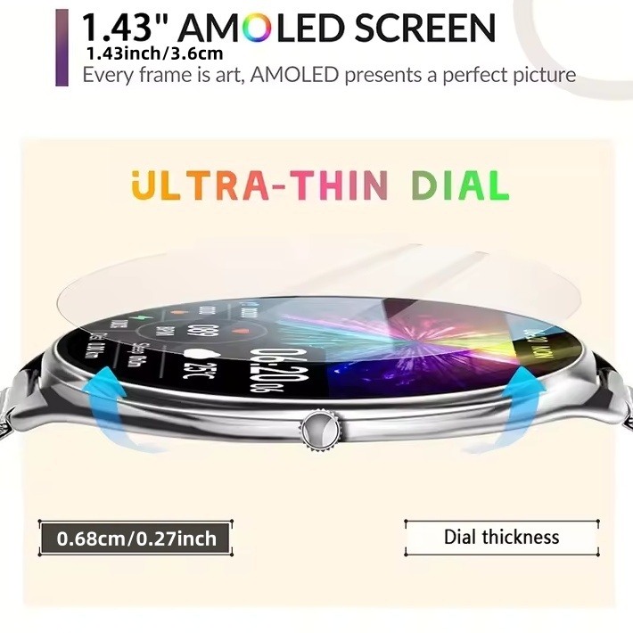 MT55 Jam Tangan Pintar 1.43 In - Smartwatch Professional Watches For Men ulasan dan harga